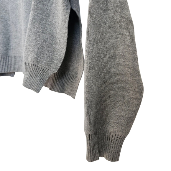 English Factory Gray Open Back Crew Neck Sweater - Picture 3 of 4